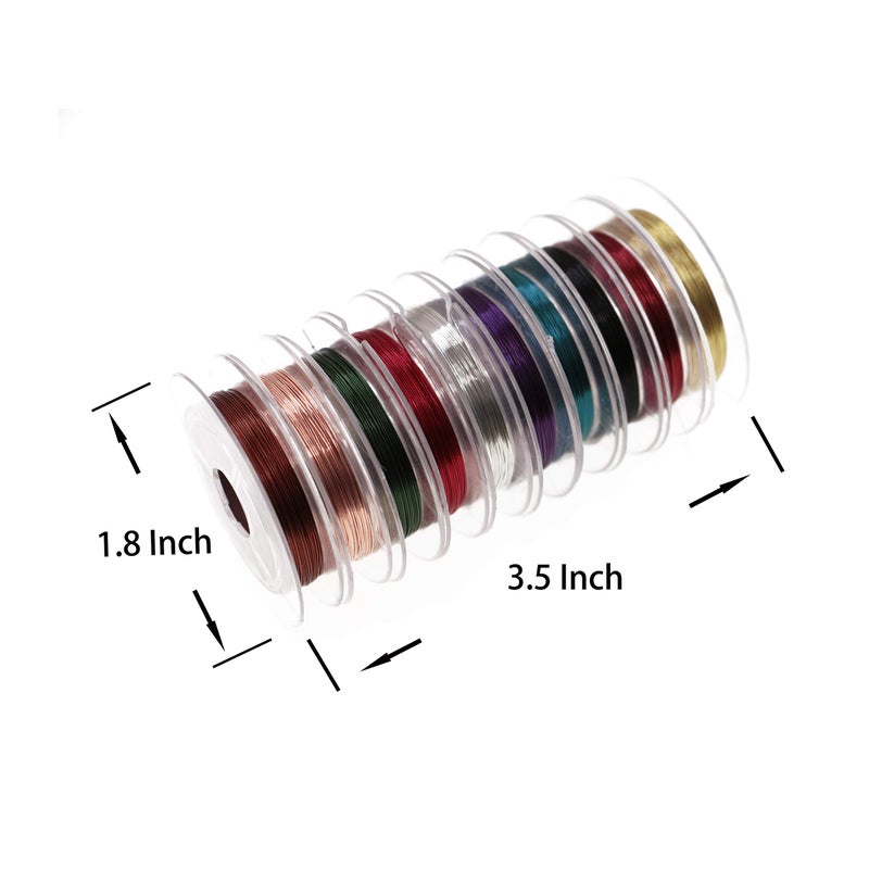 Temorah 10 Colors 0.3MM Copper Wire Fly Tying Materials for Handmade Fly Fishing (Assorted(10 Colors)) - Image 2